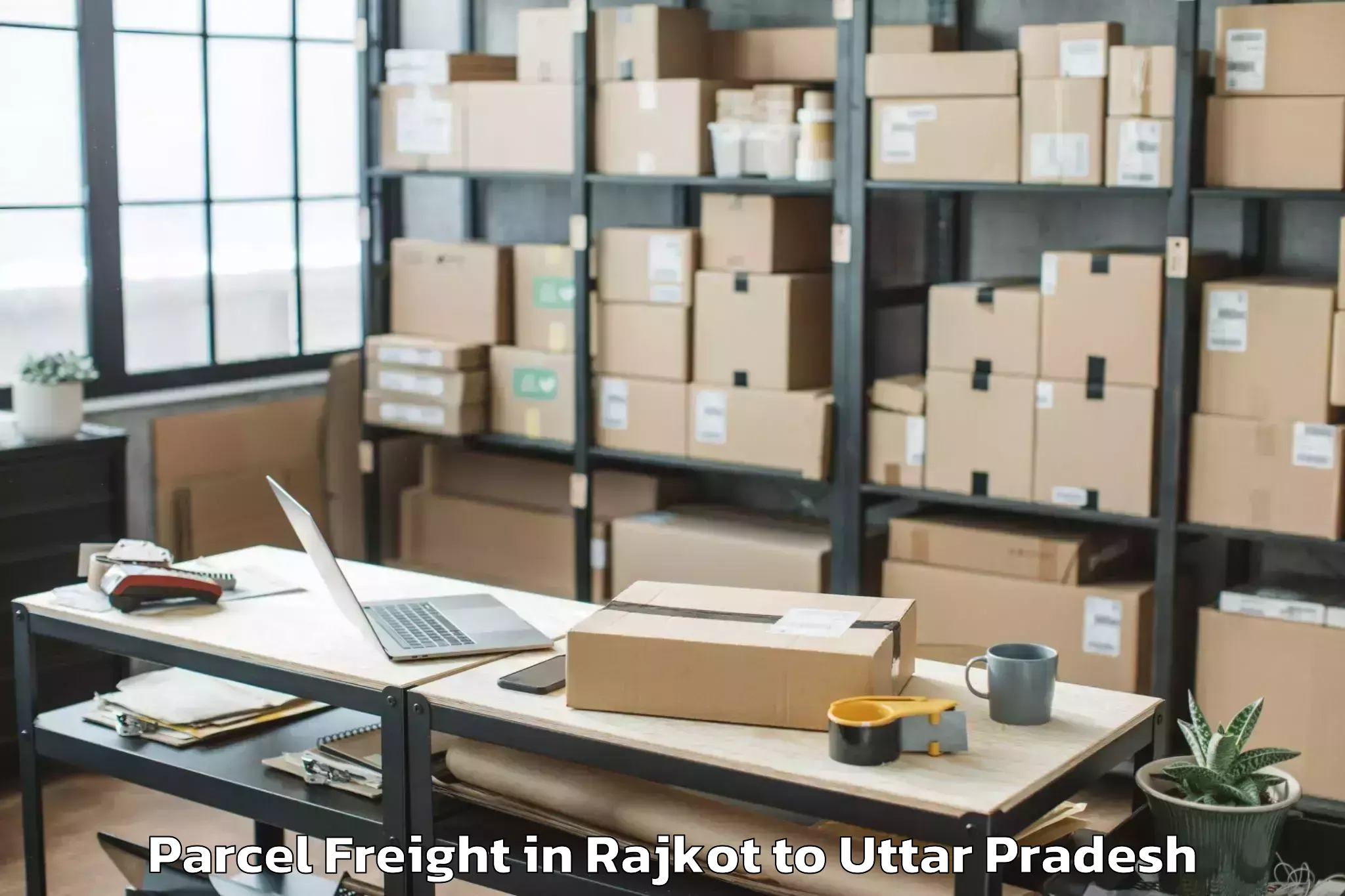 Book Your Rajkot to Khalilabad Parcel Freight Today